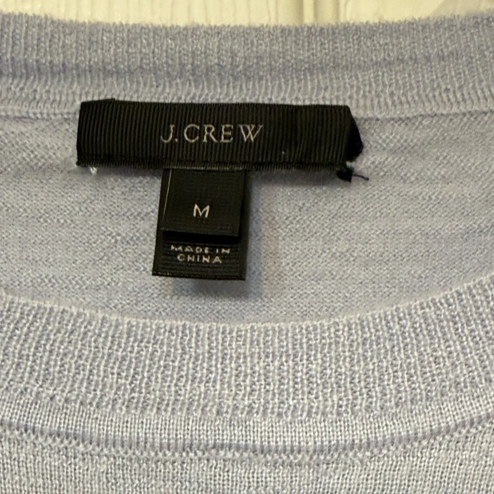 J. Crew Soft Blue Grey Merino Wool Light Top size‎ M